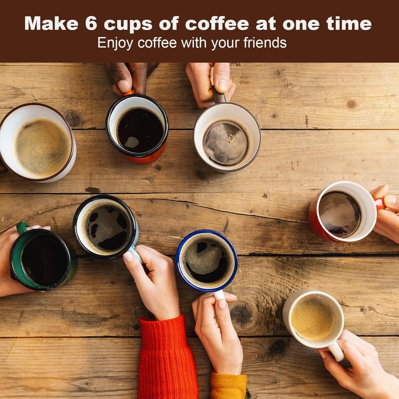 AOLION Cafeteras Electricas Modernas Moka Pot, Italian Coffee Espresso Machine, 6 Cup Cuban Coffee Maker with Detachable Base & Overheat Protection, Greca Electrica De Cafe Gift for Travel - Image 5